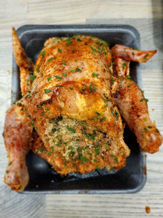 Stuffed Whole Chicken with boudin