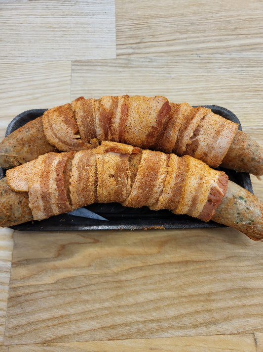 Bacon Wrapped Boudin