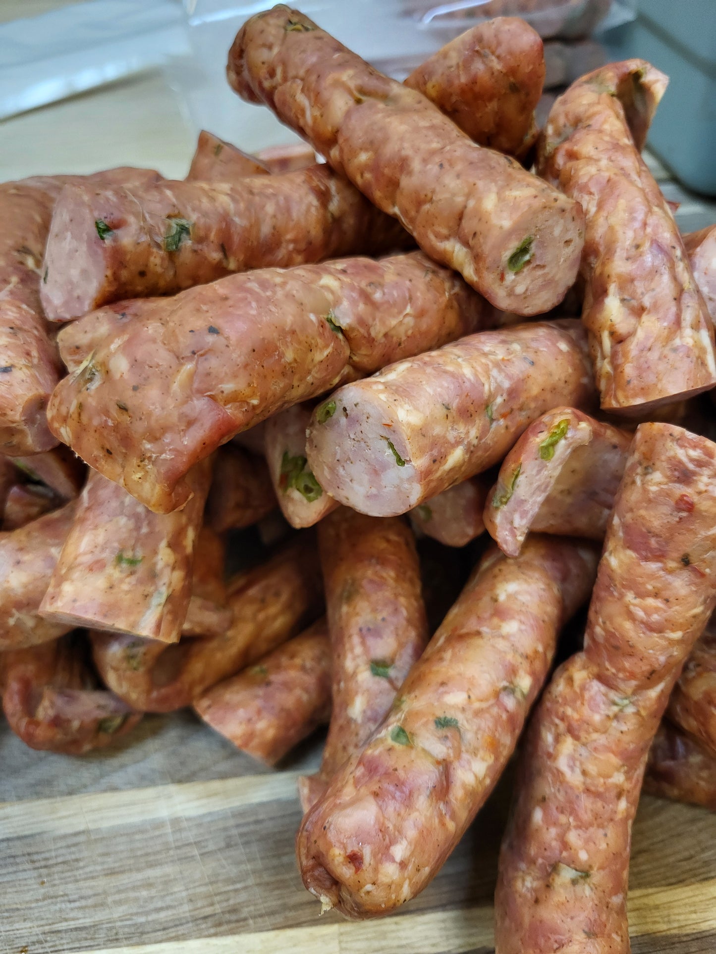 Troy's Smoked Pork Sausage (Mild) [bbs]