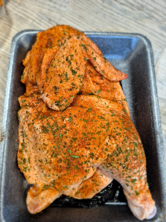 Seasoned Split Chicken Half Sale Special