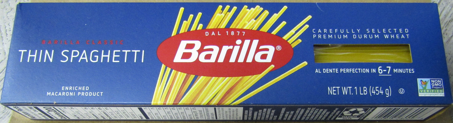 Barilla Thin Spaghetti Noodles