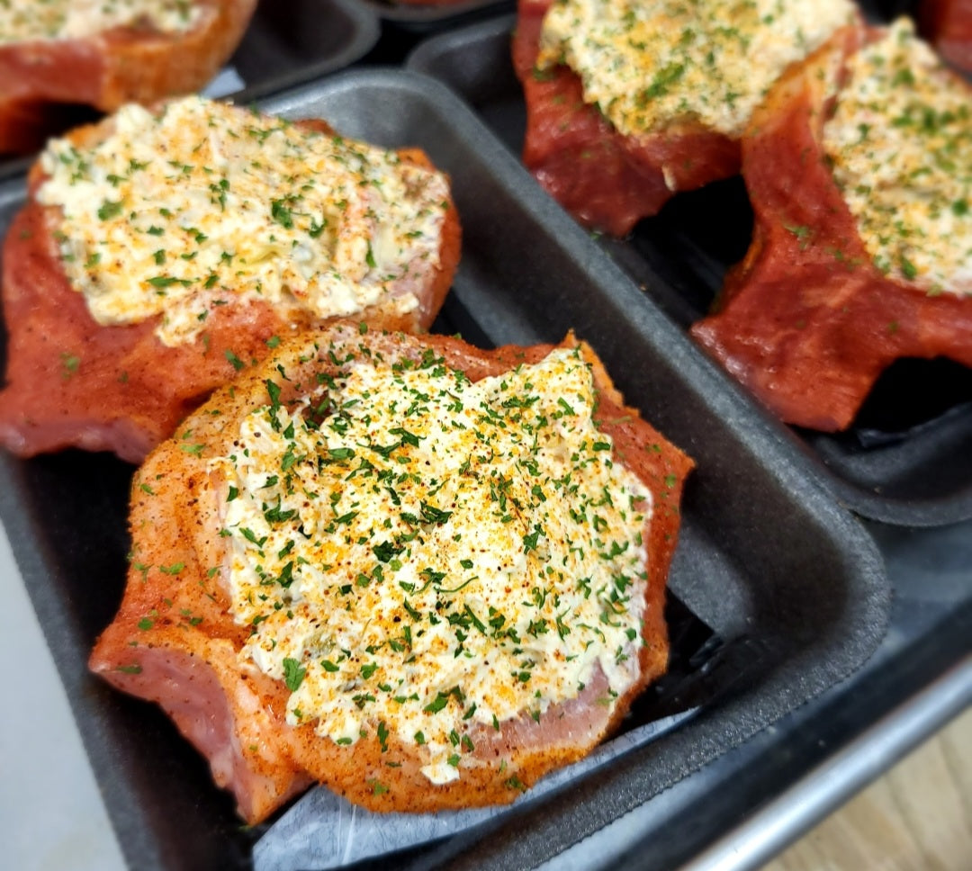 Jalapeno Cream Cheese & Boudin Stuffed Pork Chops [dms] [natty]
